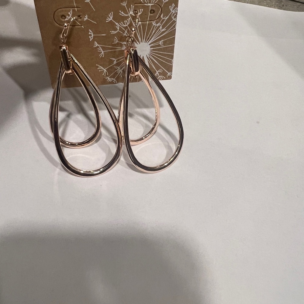 Elegant Gold and Silver Teardrop Earrings